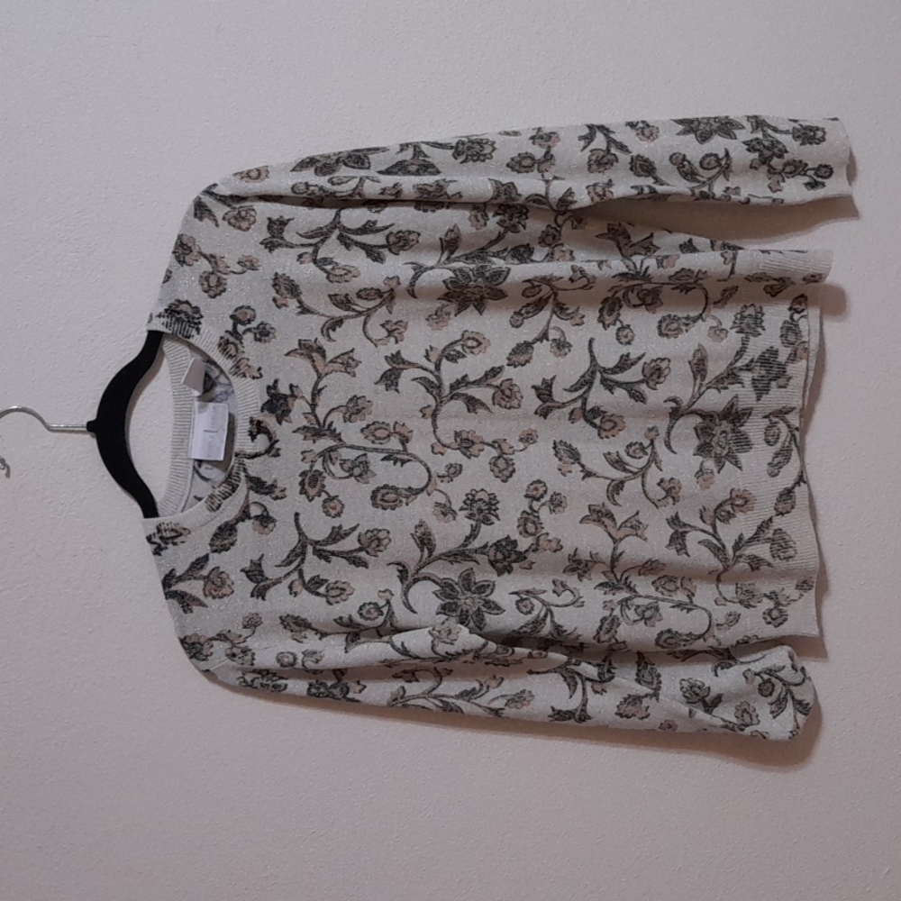 Glittery Cream Sweater M